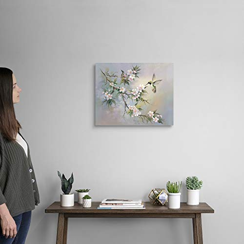 Hummingbird Canvas Wall Art Print, Hummingbird Artwork