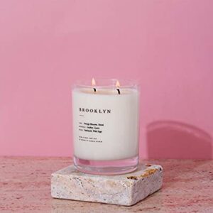 Brooklyn Candle Studio Brooklyn Escapist Candle | Luxury Scented Candle, Vegan Soy Wax, Hand Poured in The USA | 70 Hour Slow Burn Time | 13 oz