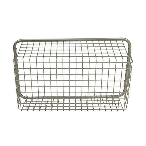 Spectrum Diversified Avery Large Easy-Carry Handles Classic Storage & Organization, Sturdy Steel Wire, Modern Home Décor & Storage Basket, Nickel