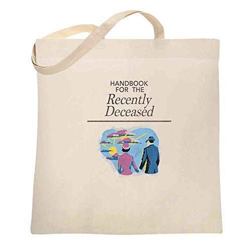 Pop Threads Handbook For the Recently Deceased Goth Funny Natural 15x15 inches Large Canvas Tote Bag