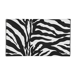 JNB Synthetic Leather Zebra Print Envelope Clutch, White