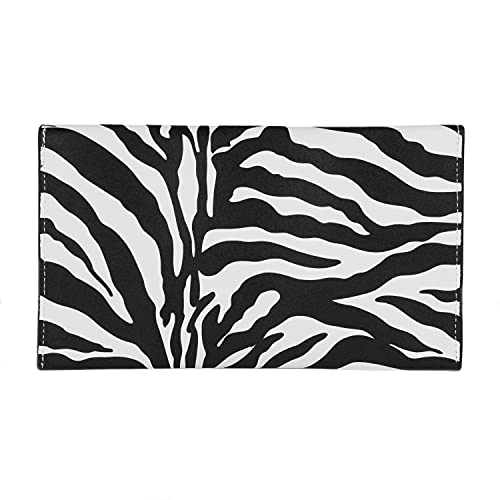 JNB Synthetic Leather Zebra Print Envelope Clutch, White