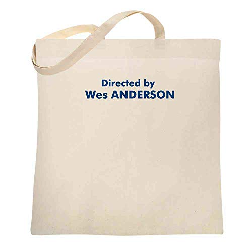 Directed by Wes Anderson Natural 15x15 inches Large Canvas Tote Bag Women