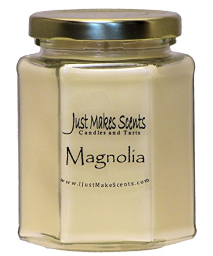 Just Makes Scents Magnolia Scented Blended Soy Candle | Light and Lovely Floral Fragrance | Hand Poured in The USA