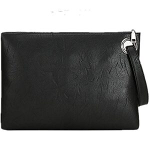 j-bgpink evening bags purse envelop clutch chain shoulder womens wristlet handbag foldover pouch (black), x-large