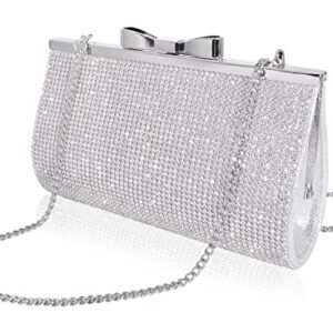 Sumnn Evening Clutch Bag Cocktail Prom Sparkly Rhinestone Crystal Bride and Bridesmaid Wedding Party Formal Purses for Women