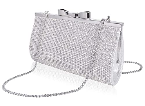 Sumnn Evening Clutch Bag Cocktail Prom Sparkly Rhinestone Crystal Bride and Bridesmaid Wedding Party Formal Purses for Women