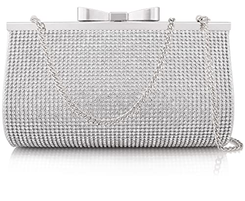 Sumnn Evening Clutch Bag Cocktail Prom Sparkly Rhinestone Crystal Bride and Bridesmaid Wedding Party Formal Purses for Women