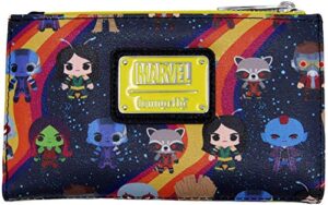 loungefly marvel guardians of the galaxy chibi print flap wallet