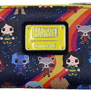 Loungefly Marvel Guardians of the Galaxy Chibi Print Flap Wallet