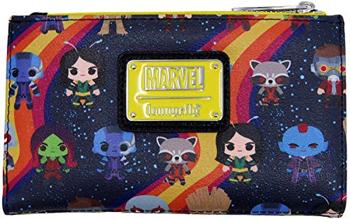 Loungefly Marvel Guardians of the Galaxy Chibi Print Flap Wallet