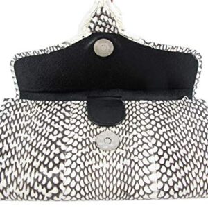 PELGIO Genuine Cobra Snake Skin with Head Leather Women's Trifold Clutch Wallet Purse Natural