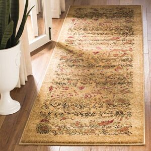 safavieh lyndhurst collection 2’3″ x 16′ beige / multi lnh224a traditional paisley non-shedding living room bedroom runner rug