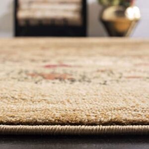 SAFAVIEH Lyndhurst Collection 2'3" x 16' Beige / Multi LNH224A Traditional Paisley Non-Shedding Living Room Bedroom Runner Rug