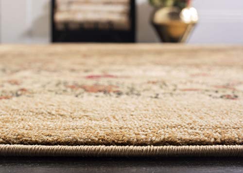 SAFAVIEH Lyndhurst Collection 2'3" x 16' Beige / Multi LNH224A Traditional Paisley Non-Shedding Living Room Bedroom Runner Rug