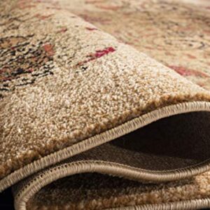 SAFAVIEH Lyndhurst Collection 2'3" x 16' Beige / Multi LNH224A Traditional Paisley Non-Shedding Living Room Bedroom Runner Rug