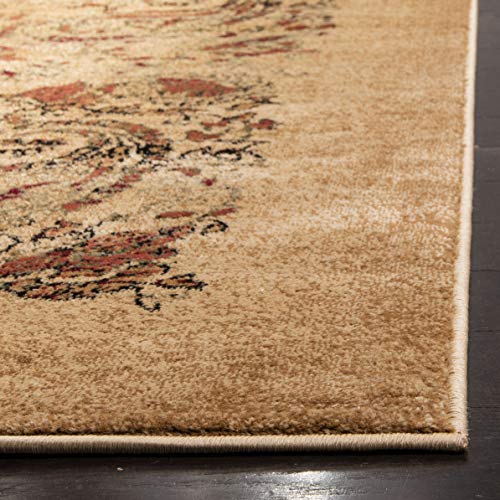 SAFAVIEH Lyndhurst Collection 2'3" x 16' Beige / Multi LNH224A Traditional Paisley Non-Shedding Living Room Bedroom Runner Rug