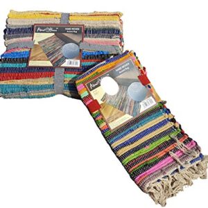 About Home Handwoven Multicolored Rag Rug for Living Room, Kitchen Floor 20"x 32"