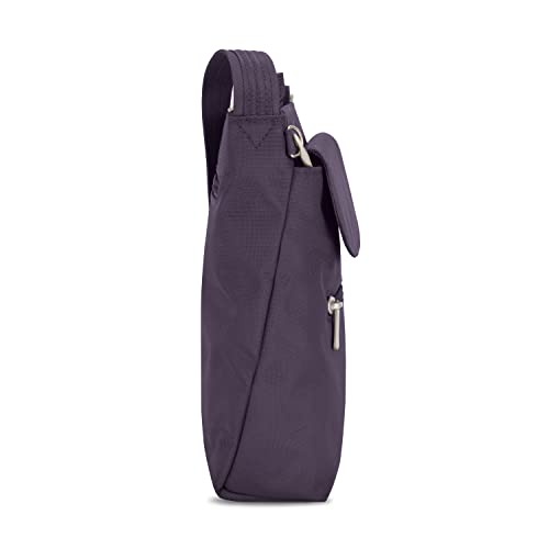 Travelon Women's Anti-Theft Classic Mini Shoulder Bag Sling Tote, Purple, One Size