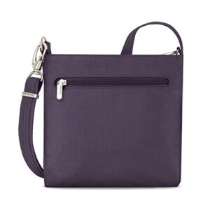 Travelon Women's Anti-Theft Classic Mini Shoulder Bag Sling Tote, Purple, One Size