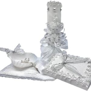 Baptism Candle Ribbons Details