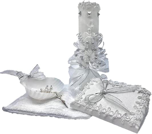 Baptism Candle Ribbons Details