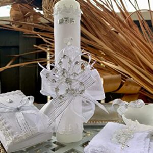 Baptism Candle Ribbons Details