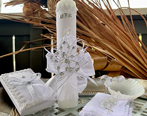 Baptism Candle Ribbons Details