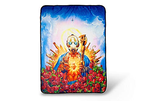 JUST FUNKY Borderlands 3 Psycho Bandit Cover Art Fleece Throw Blanket | Official Borderlands Large Collectible Blanket | 60 x 45 Inches