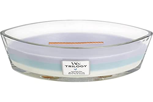 WoodWick Ellipse Scented Candle, Calming Retreat Trilogy, 16oz | Up to 50 Hours Burn Time