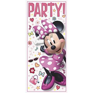 unique 79251 disney iconic minnie mouse door party poster, 27″ x 60″ 1ct, multicolor,bedroom