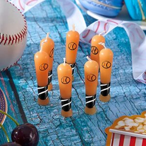 18 Pieces Baseball Bat Candle Baseball Sports Birthday Candle Baseball Cake Cupcake Candle for Birthday Baby Shower Wedding Party Supply