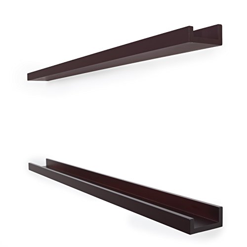 Kiera Grace Modern Floating-Shelves, Set of 2, Espresso