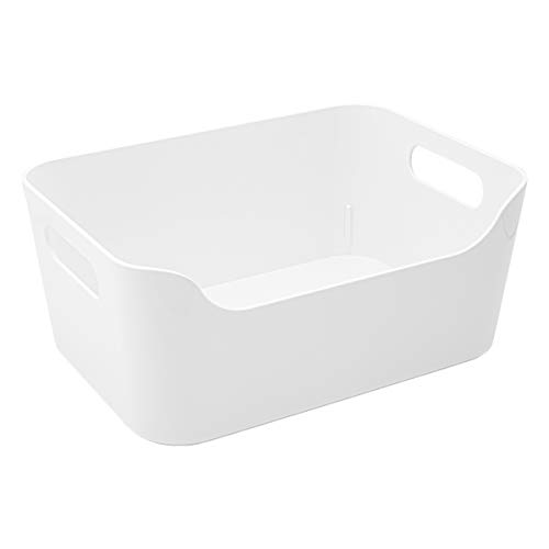 IKEA Variera IKE-103.351.06 Storage Box Stackable 24 x 17 x 10.5 cm (W x D x H) with Handles High-Gloss White