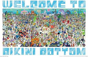 trends international nickelodeon spongebob – every character ever 19 wall poster, 22.375″ x 34″, unframed version