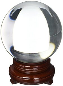 amlong crystal clear crystal ball 150mm (6 inch) including wooden stand
