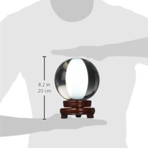 Amlong Crystal Clear Crystal Ball 150mm (6 inch) Including Wooden Stand