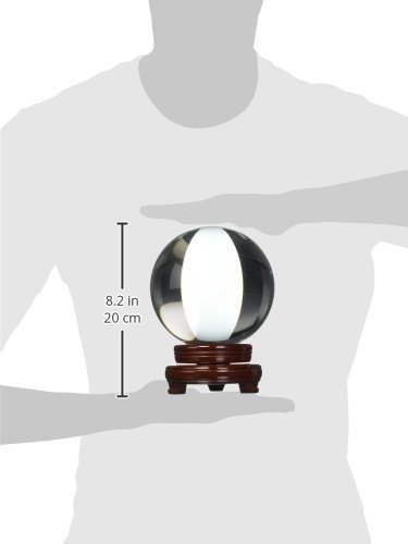 Amlong Crystal Clear Crystal Ball 150mm (6 inch) Including Wooden Stand