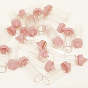 Mini Baby Plastic Bottles - 1", Pink, 24 Pcs