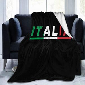 htss italian flag ultra soft flannel fleece blanket all season living room/bedroom warm throw blanket bed blankets