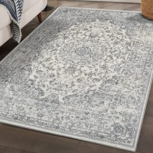 3212 distressed silver 7’10×10’6 area rug carpet large new