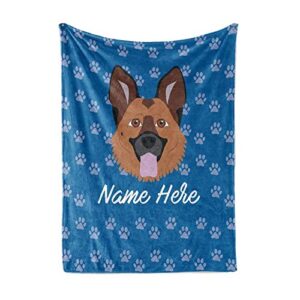 personalized german shepherd extra large fleece throw blanket for adults boys girls kids baby toddler pet dogs puppy blankets perfect for bedtime bedding gift