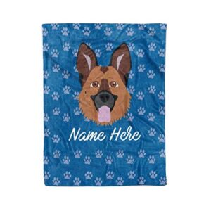 Personalized German Shepherd Extra Large Fleece Throw Blanket for Adults Boys Girls Kids Baby Toddler Pet Dogs Puppy Blankets Perfect for Bedtime Bedding Gift