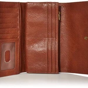 Fossil Women's Logan Leather RFID-Blocking Flap Clutch Wallet