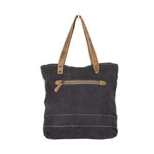 Myra Bag Vacation Upcycled Canvas & Cowhide Tote Bag S-1347