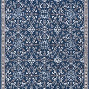 Izel Navy 5x7 Area Rug - Area Rugs for Living Room, Bedroom Rug, Dining Room Rug, Entryway or Kitchen Rug - Alfombras para Salas