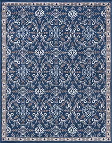 Izel Navy 5x7 Area Rug - Area Rugs for Living Room, Bedroom Rug, Dining Room Rug, Entryway or Kitchen Rug - Alfombras para Salas