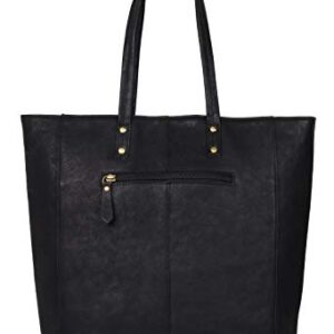 ANTONIO VALERIA Ava, Black Premium Leather Tote/Top Handle Shoulder Bag for Women