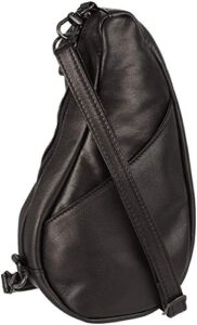 ameribag healthy back bag leather large baglett, black