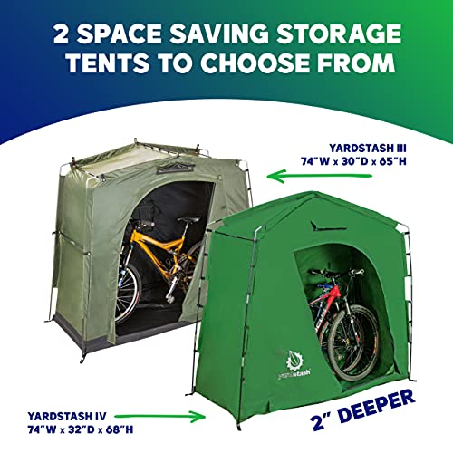 YardStash Bike Storage Tent Lightweight, Outdoor, Portable Shed Cover for Bikes, Lawn Mower, Garden Tools for Waterproof, Durable Tarp to Protect from Rain & Wind, Spring Cleaning Essential